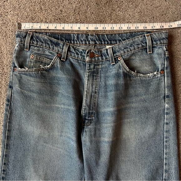 VTG Relaxed Fit 550 RARE Orange Tab High Rise Waisted Mom Student Jean - Picture 10 of 16